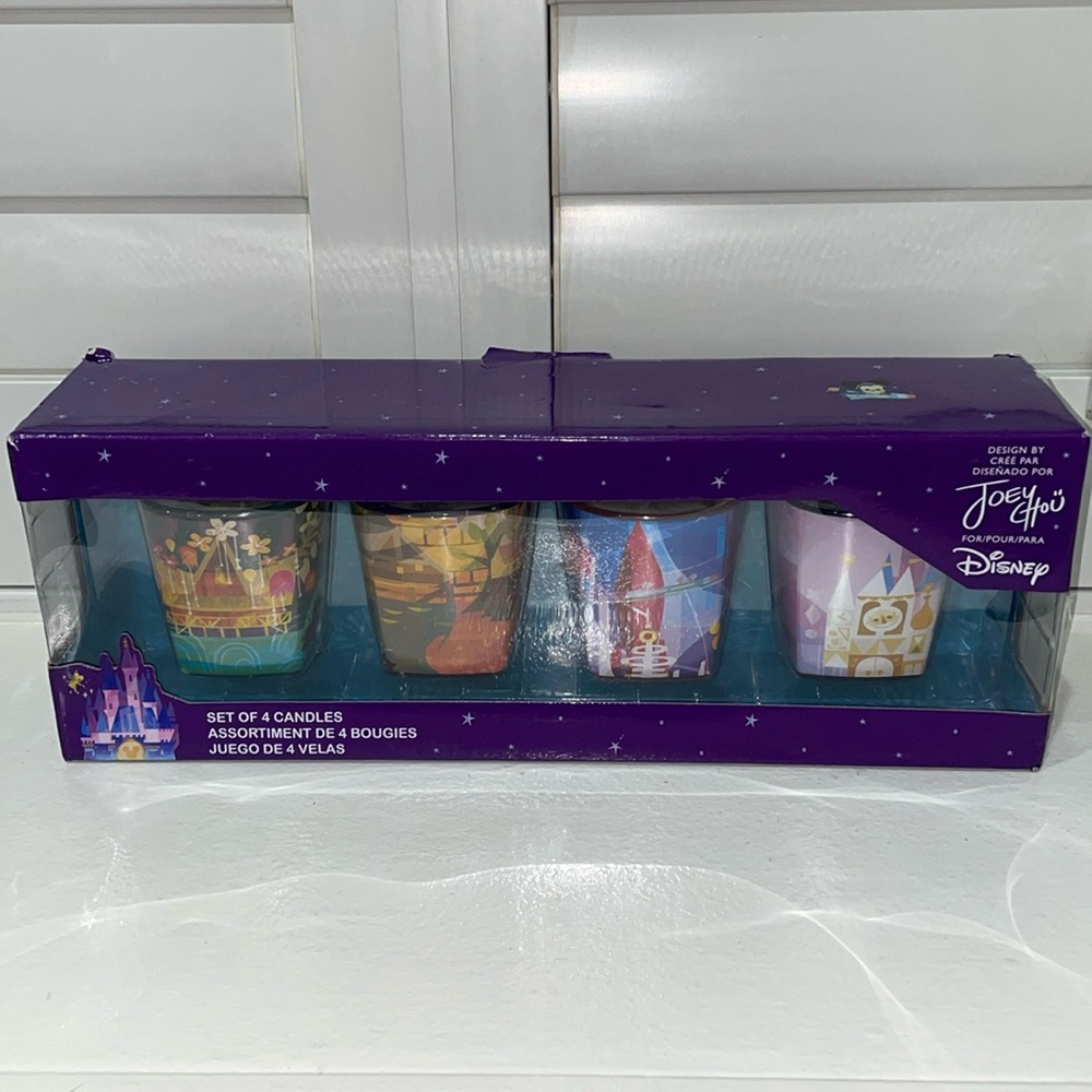 NEW in Box Disney Joey Chou Candle Set - Magic Kingdom - Set of 4